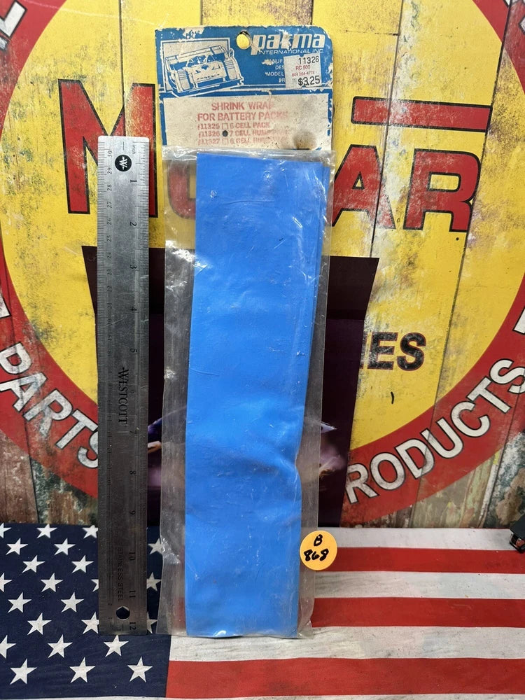 VINTAGE PARMA NO.11326 Shrink Wrap for: BATTERY PACKS 2pc. -NEW- Battery