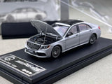AL RM 1:64 Silver S63 W222 V12 Luxury Sedan Sports Model Diecast Collect Car