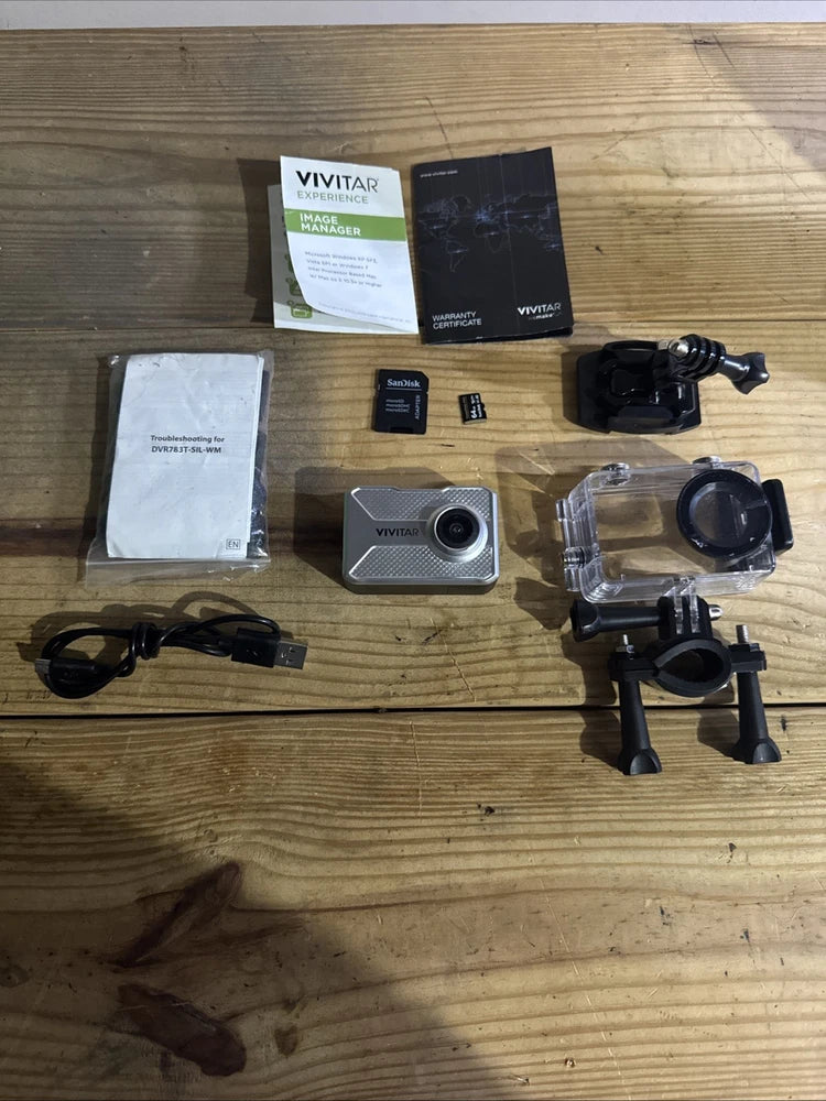 Vivatar DVR783T-SIL-WM Camera With Water Proof Case And Accessories