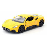 1/36 Maserati MC20 Model Toy Car Metal Diecast Toy Vehicle Doors Open Yellow