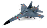 1:72 Su-27SK Flanker-B fighter jet model, gray-blue with missiles and landing gear