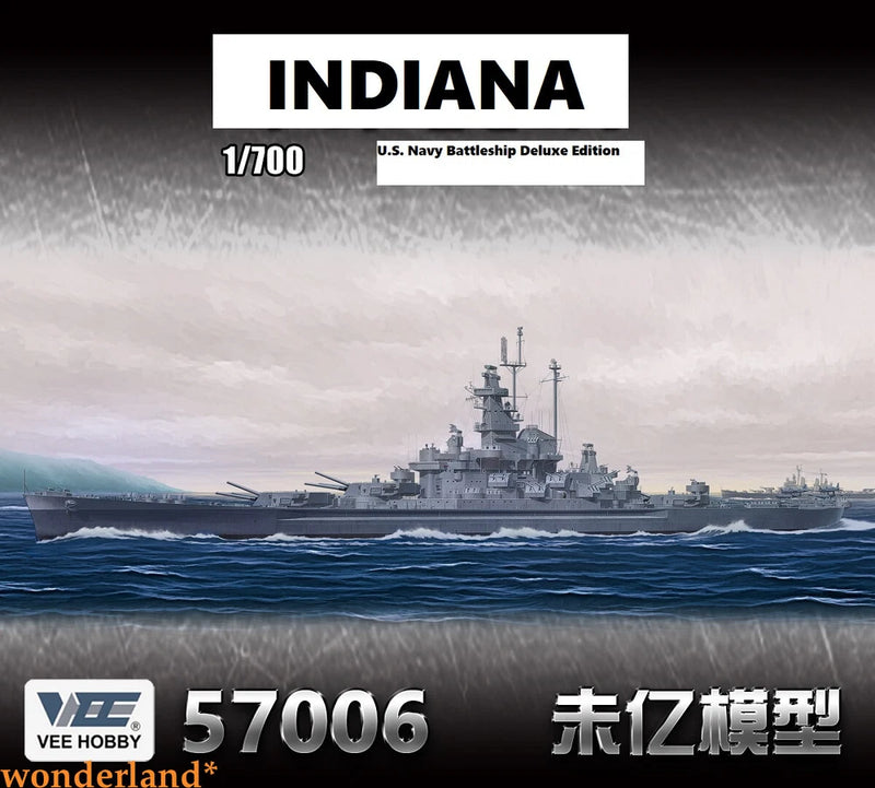 VEE HOBBY Indiana 1/700 U.S. Navy battleship model kit, BB-58 57006