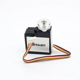 RC steering servo with wire harness, black case and white output gear