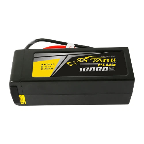 10000mAh 6S 25C 22.2V Tattu Plus Lipo Smart Battery with EC5 Plug
