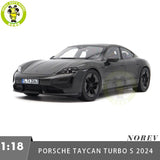 1/18 Porsche Taycan Turbo S 2024 Norev 187654 Slate Grey Neo Diecast Model Car
