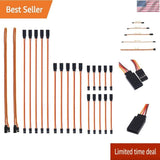 22pcs 3Pin Servo Extension Cable Cord Male to Female Wire Connectors 5 Types for Converter