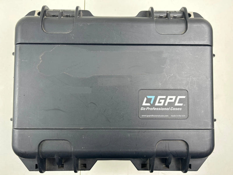 Go Professional GPC hard drone case with latch and GPC logo
