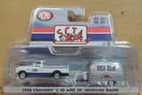 WHITE 68 CHEVY TRUCK W/AIRSTREAM TRAILER GREENLIGHT/ACME 1:64 DIECAST MODELS