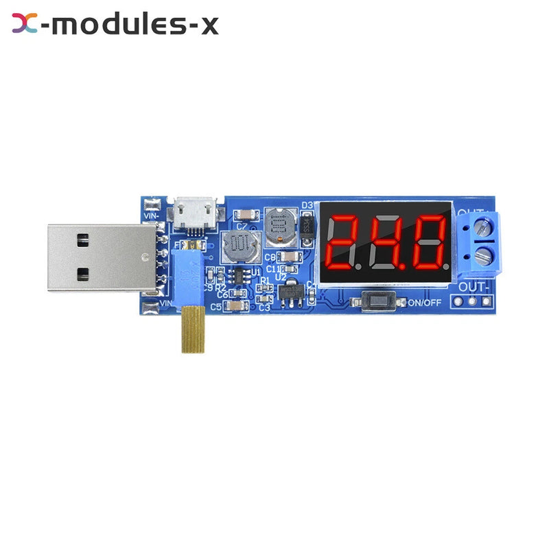 DC-DC 5V to 1.2V-24V USB Step UP/Down Adjustable Converter Power Supply Module