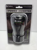 Cobra Portable Power Inverter, Cupholder Fit Car Cigarette Plug 12v DC to 110 AC