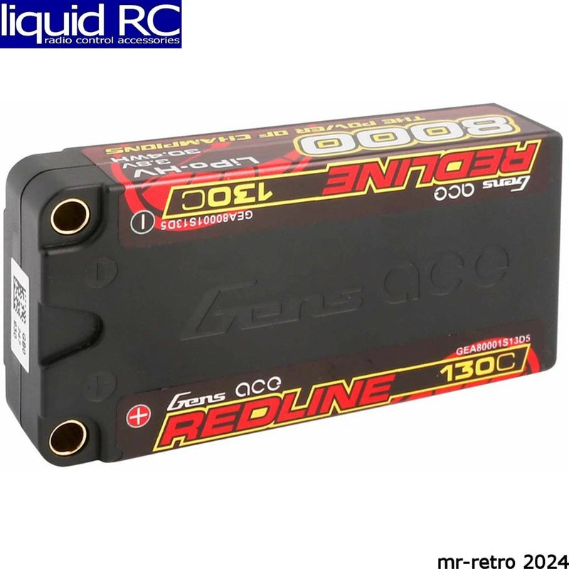 Gens Ace 80001S13D5 8000mAh 1S 3.8V 130C LCG shorty/5mm bullet