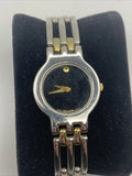 Womens Authentic Two Tone Movado Watch Museum Model #97A28774 New Battery 6¡± Battery