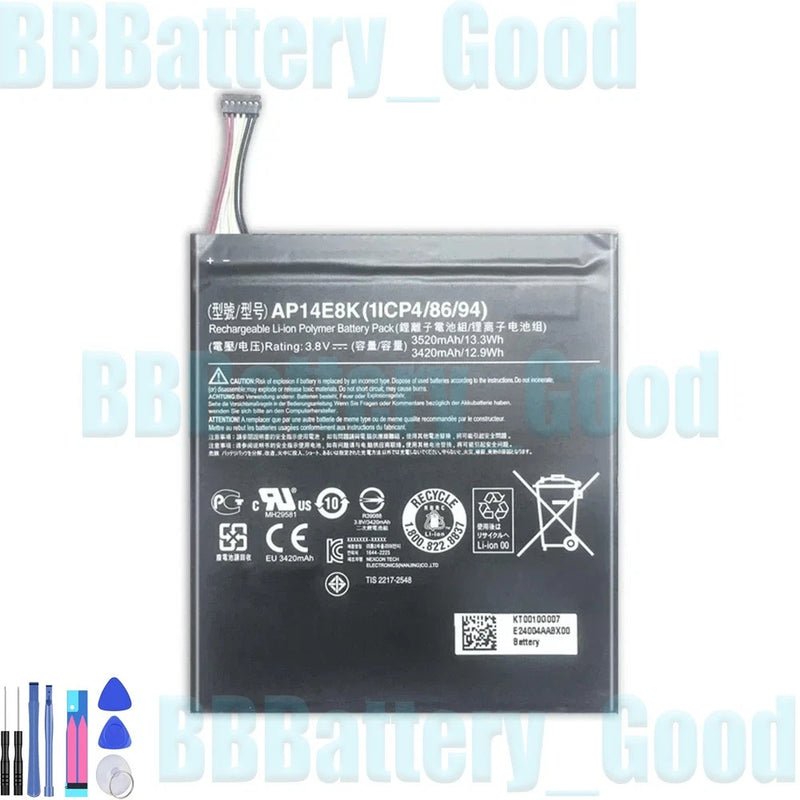 3400mAh Battery for Acer Iconia One 7 B1-750 P/N: AP14E4K,AP14E8K,KT00104001