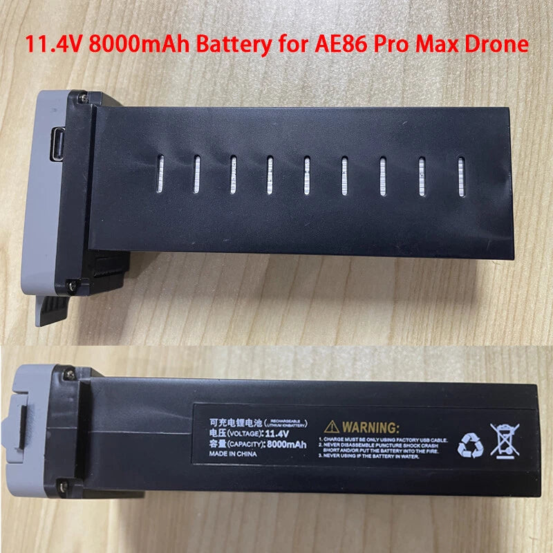 ?Original 11.4V 8000mAh Spare Battery for AE86 Pro Max Drone Quadcopter