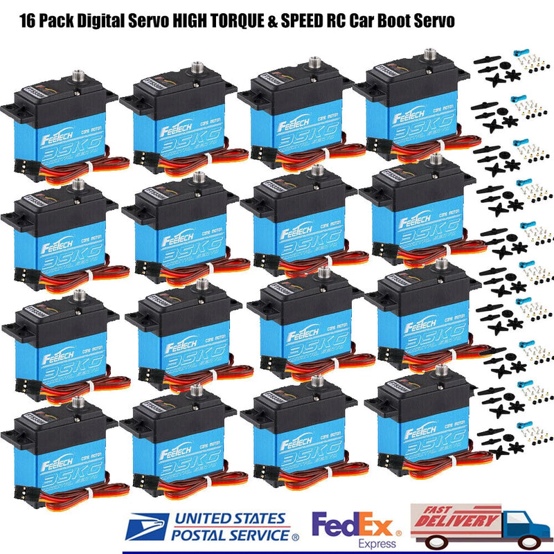 Waterproof Metal Gear Digital Servo HIGH TORQUE &SPEED RC Car Boot Servo w /Arm