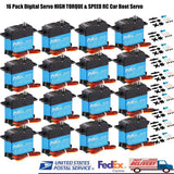 Waterproof Metal Gear Digital Servo HIGH TORQUE &SPEED RC Car Boot Servo w /Arm