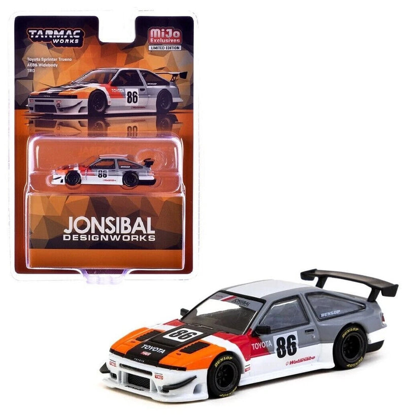 Tarmac Works 1:64 Toyota Sprinter Trueno AE86 Widebody TRD Model T64G-060-TRD-2F