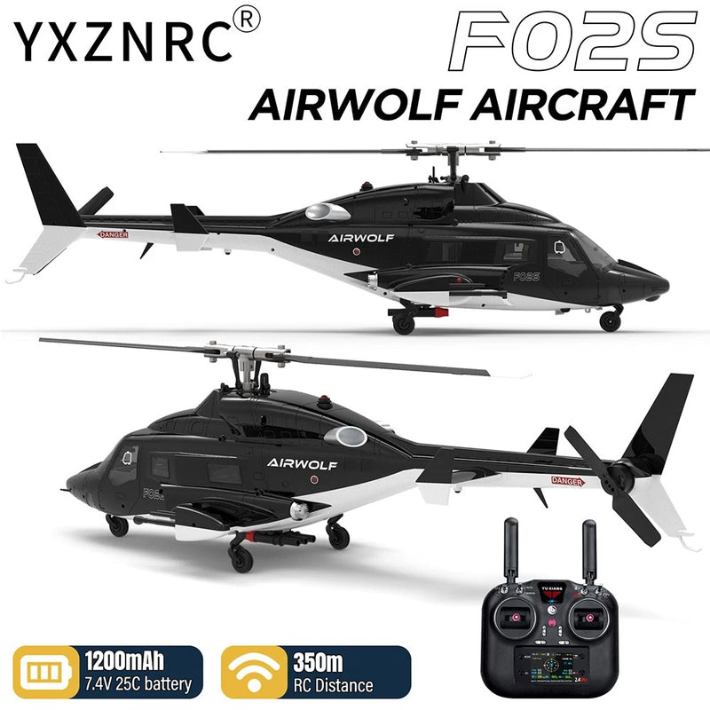 YUXIANG F02S Airwolf 9CH 2.4G GPS 3D Positioning RC RTF Helicopters 3Battery