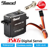Black waterproof coreless digital servo, 35KG with metal gear arm and 3-wire harness