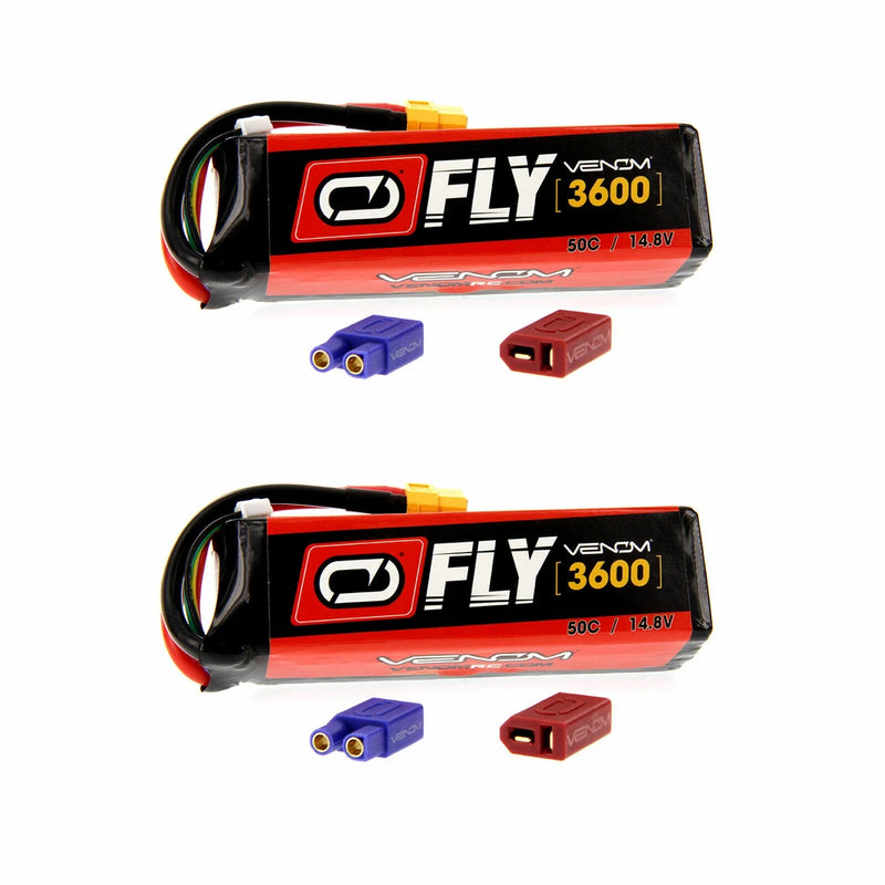 Venom Fly 50C 4S 3600mAh 14.8V LiPo Battery with UNI 2.0 Plug x2 Packs Battery