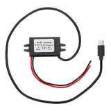 DC 12V/24V to 5V 3A 15W Step Down Converter(Type-C Straight Connector)