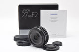 [Almost Unused w/Box] Voigtlander Ultron 27mm F/2 Black Fujifilm X mount JAPAN