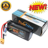 Powerhobby LiPo battery pack with XT60 plug, red/blue wires, label 4S 1800mAh 75C