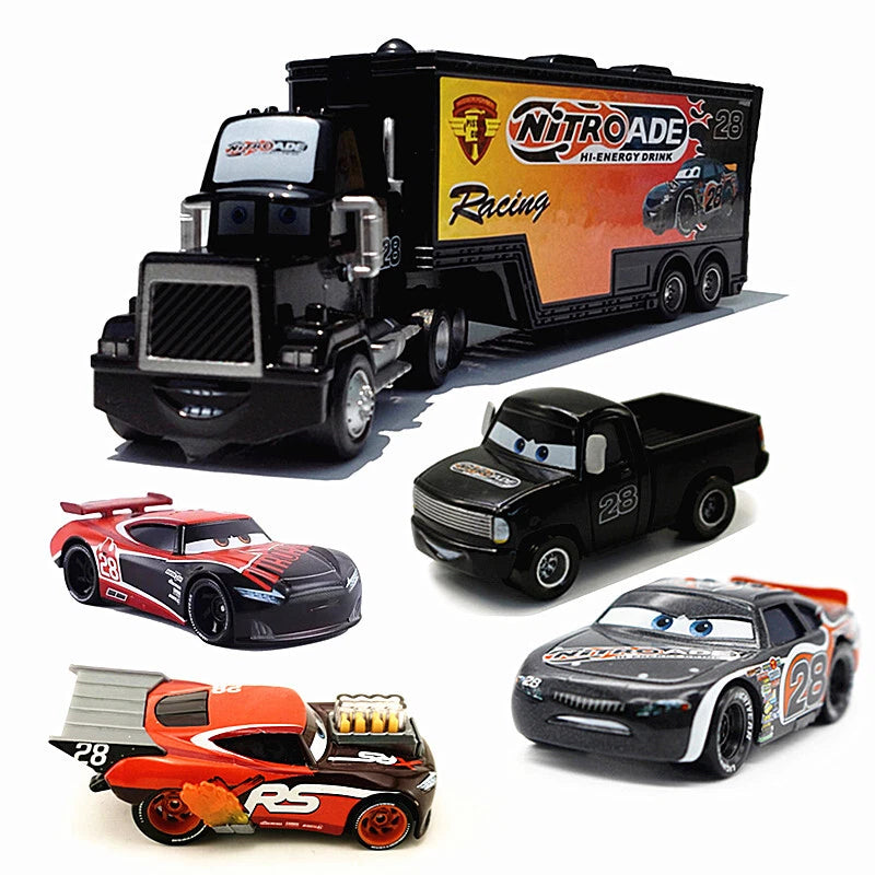 Disney Pixar Cars NO.28 Tim Treadless Racers Pickup Mack Truck Kids Toy
