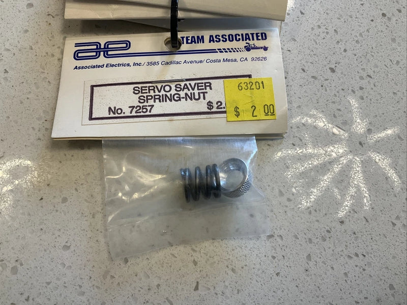Vintage RC Team Associated 7257 Servo Saver Spring and Nut RC10T Truck