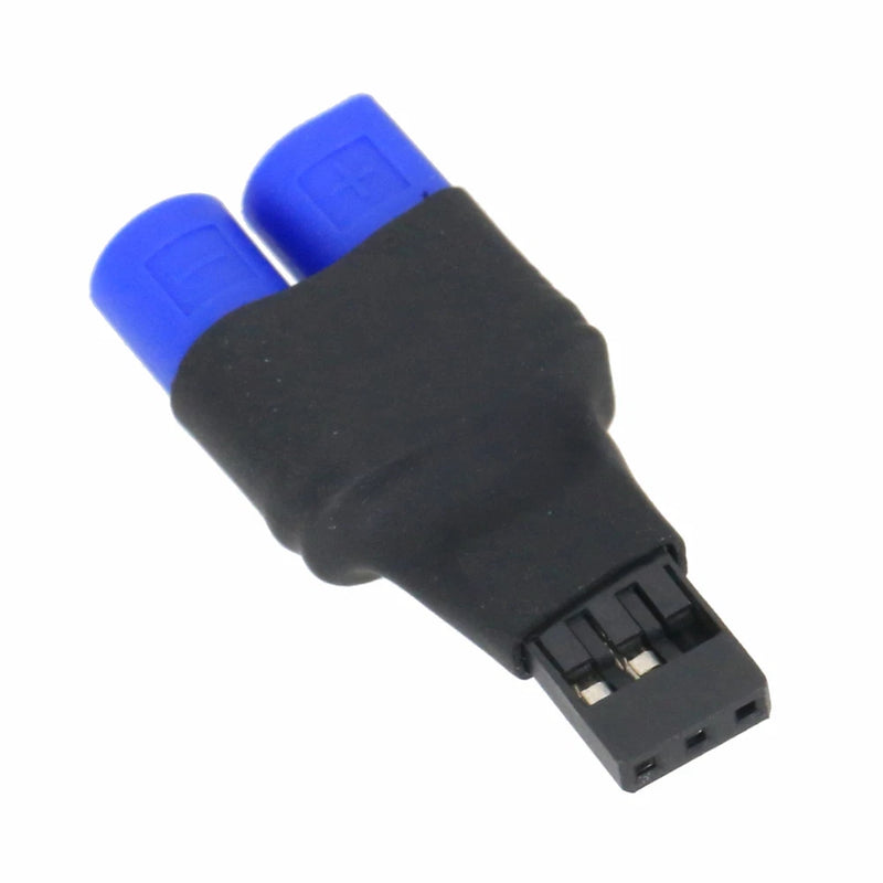 RC battery adapter connector, black body with blue connector housing and three pins