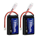 URGENEX 7.4V 2S LiPo rechargeable battery with red/black leads and white connector