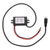 DC 12V/24V to 5V step-down converter module with mini USB straight connector and wires