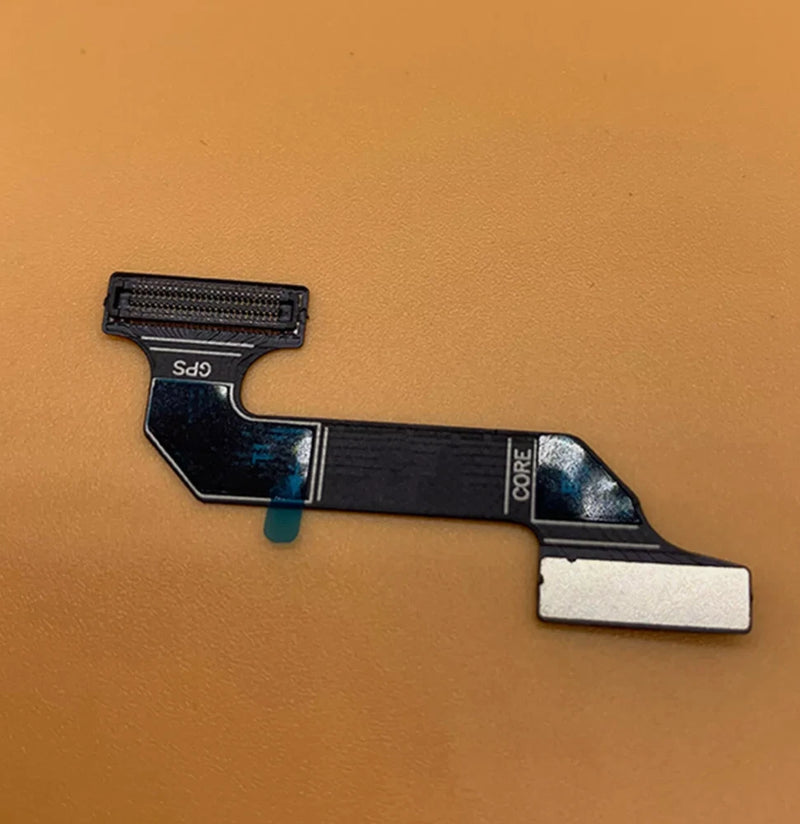 Flat GPS flex cable with black ribbon and multi-pin connector