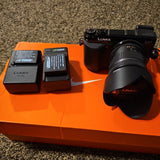 Mint Lumix GX7 w lumix 14-42 3.5 - Sq. Hood - Great Street Setup - SC-1100-Box
