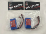 Rechargeable Lithium Polymer Battery 7.4V 1500mAh WLtoys A949 A959 A979 K929 2pc