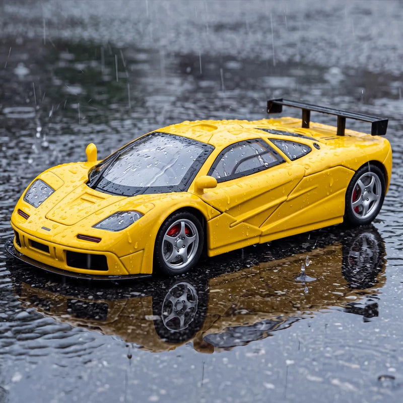 1:24 McLaren F1 LM Le Mans Hypercar Alloy Diecast Model Car Sound Light Pull Bac