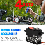 4 Set 40KG Metal Gear Waterproof Digital Servo High Speed For 1/8 1/10 RC Car US