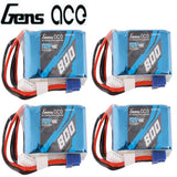 4X Gens Ace 800mAh 45C 11.1V 3S Lipo Battery with EC2 Plug For 250 class Heli US