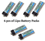 Brand New Lectron Pro 3.7volt 180mAh 45C Lipo Battery 6 Pack Blade Nano CPX nCPX