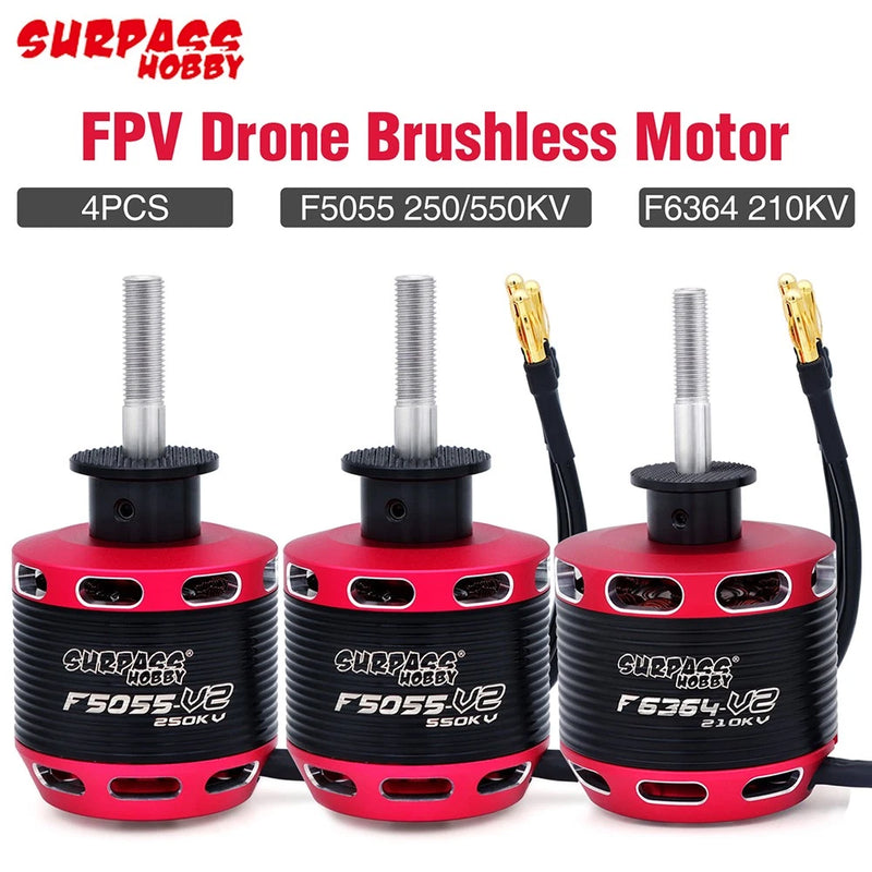 4x SURPASSHOBBY 210/550 KV 14 Pole for RC FPV Airplanes Helicopter Fixed-wing