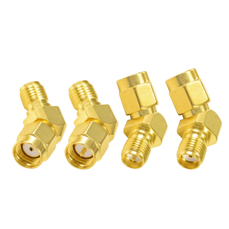 Superbat FPV Drone Goggles Antenna Adapter SMA to RP-SMA 45 Degree Adapter 4 Kit
