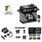Upgraded 75KG Brushless Servo - Waterproof High Voltage for RC Cars & Boats
