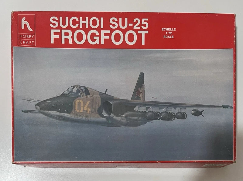 1/72 Scale Hobby Craft Suchoi SU-25 Frogfoot Jet Airplane Model Kit Open Box