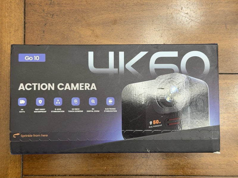 Euorosi 4K 60FPS 48MP WiFi Action Camera with Touch Screen, 50FT Underwater W