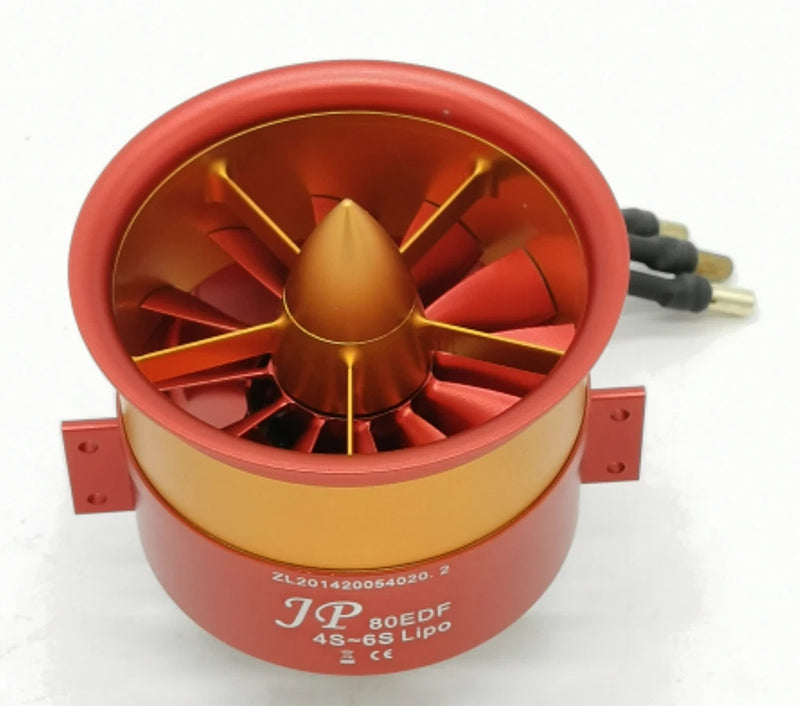 JP Hobby Full Metal 80mm 12 Blade EDF Fan Unit 6S Brushless Motor For RC Jets