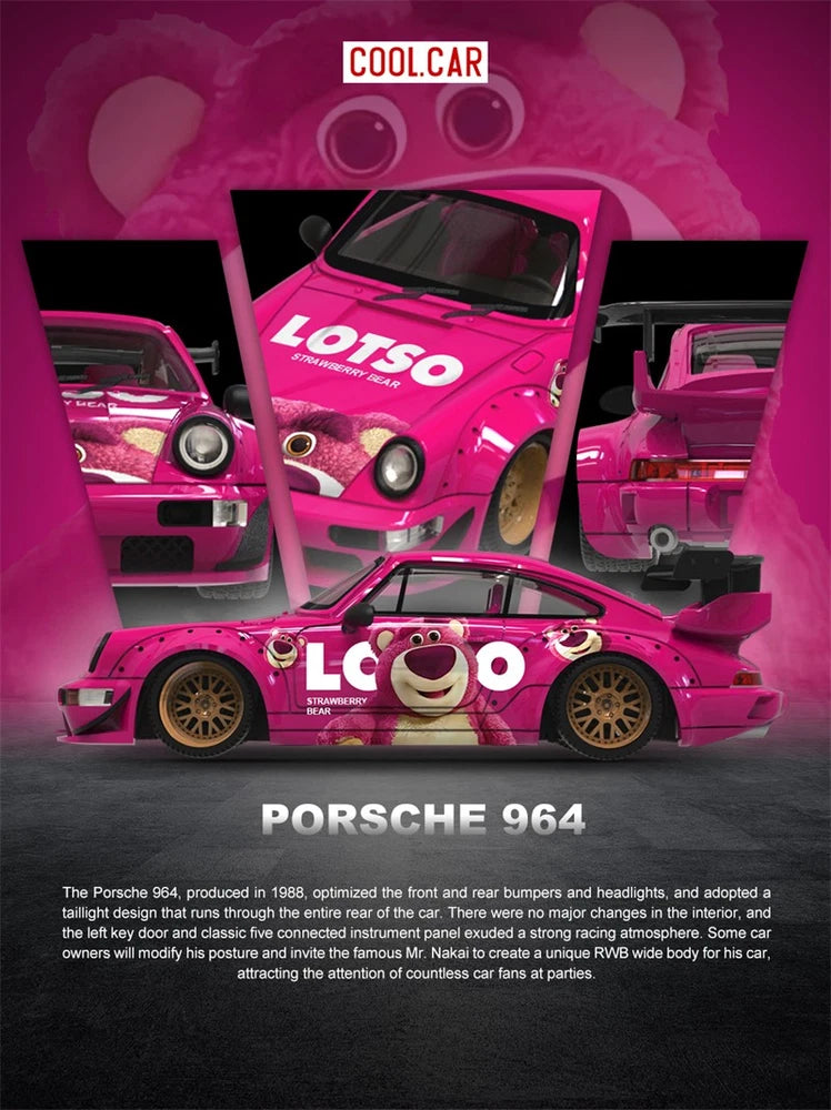 Cool Car 1:64 RWB 964 bear Diecast Model Car