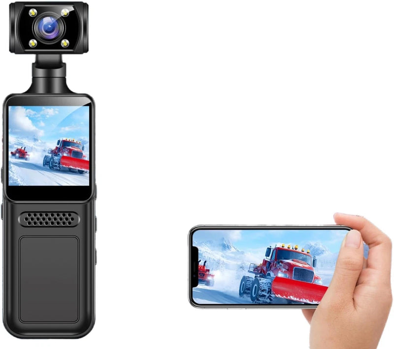 4K Wifi Action Camera, 40MP Vlogging Cameras with 1.3" HD Screen, 180?? Lens