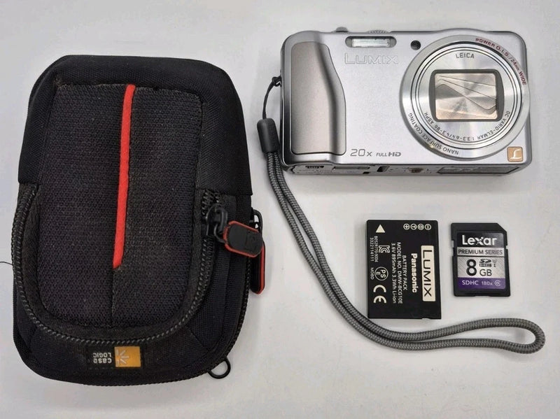 PANASONIC LUMIX DMC-TZ31 14.1MP DIGITAL CAMERA W/BATTERY, SD CARD & CASE GPS B7