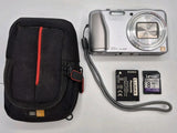 PANASONIC LUMIX DMC-TZ31 14.1MP DIGITAL CAMERA W/BATTERY, SD CARD & CASE GPS B7