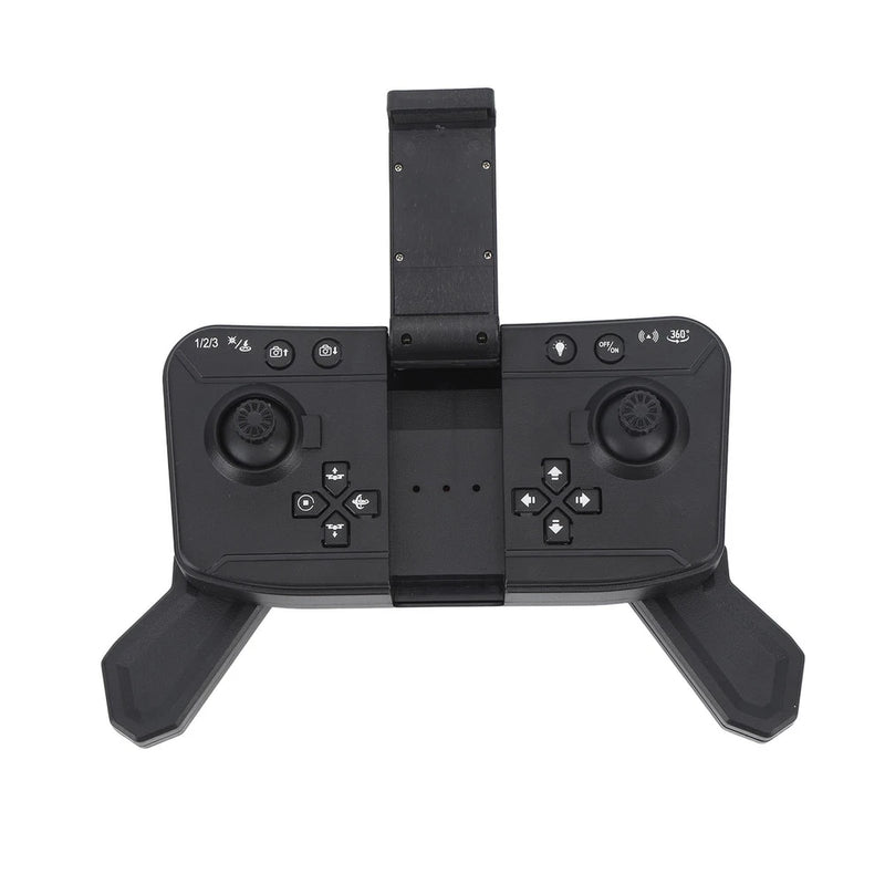Black foldable quadcopter remote controller with two joysticks